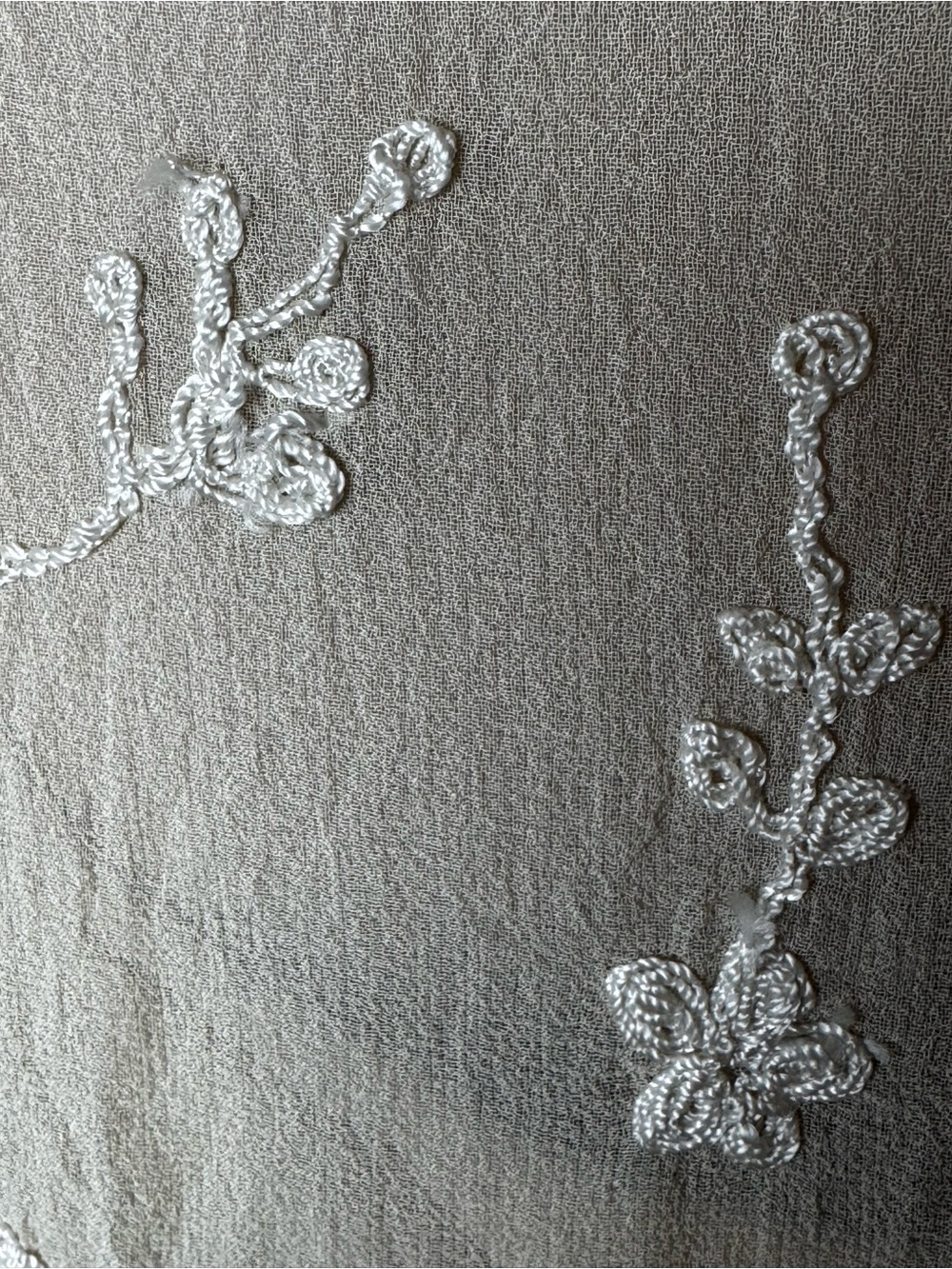 Vintage Karen Kane 100% Silk Embroidered Shrug Cardigan Sheer Boho Lagenlook Y2K - Picture 7 of 11